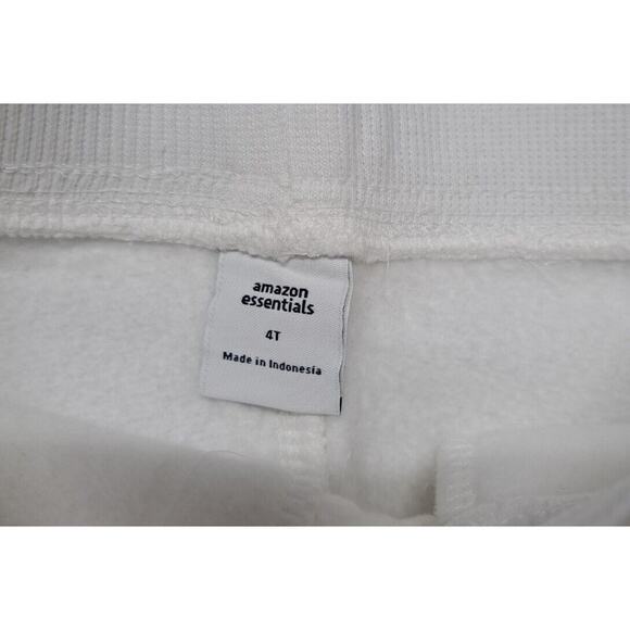 Amazon Essentials Toddler Boys' Fleece Jogger Sweatpants Size 4T, White - Picture 6 of 11